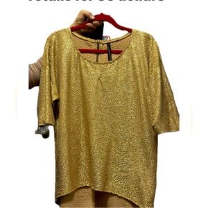 Gold top from Zara